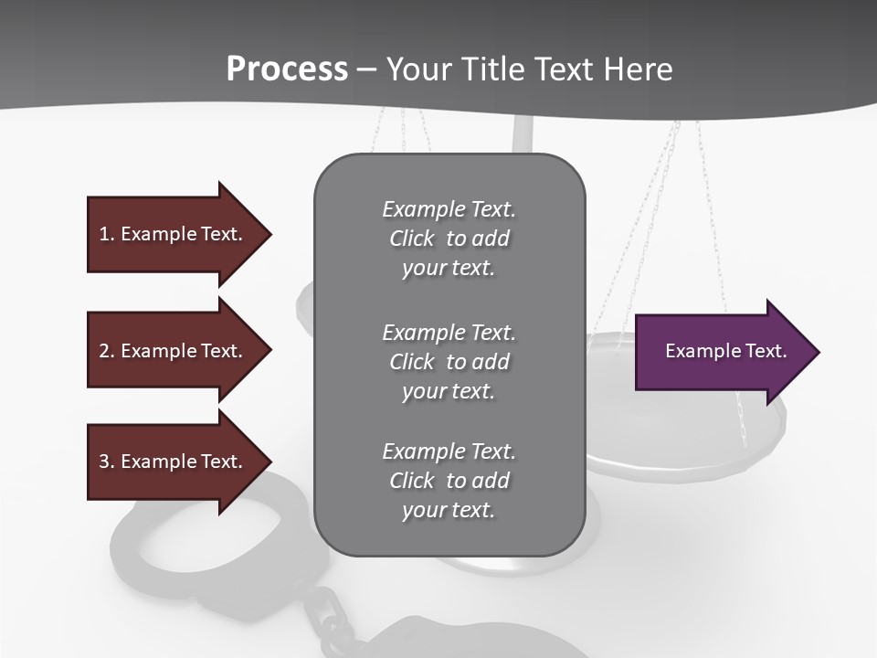 A Scale And Handcuffs On A White Background PowerPoint Template