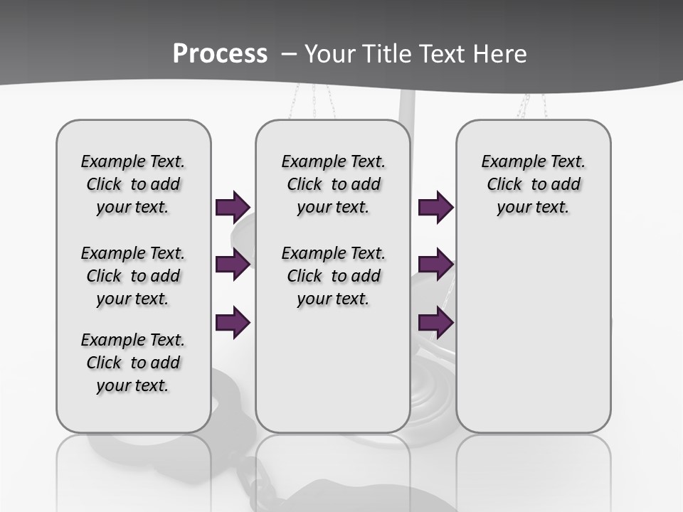 A Scale And Handcuffs On A White Background PowerPoint Template