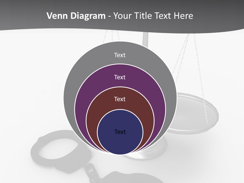 A Scale And Handcuffs On A White Background PowerPoint Template