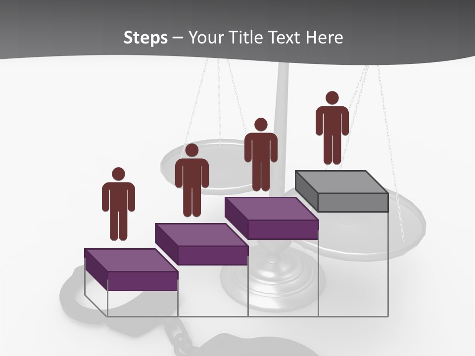 A Scale And Handcuffs On A White Background PowerPoint Template