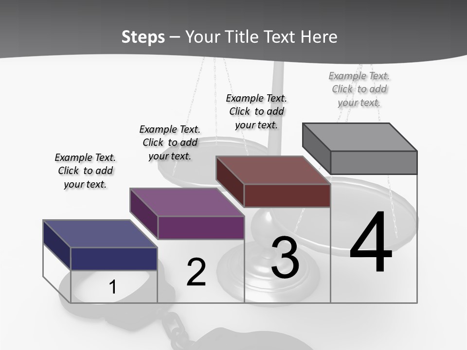 A Scale And Handcuffs On A White Background PowerPoint Template