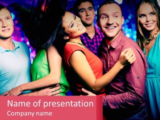 A Group Of People Standing Next To Each Other PowerPoint Template