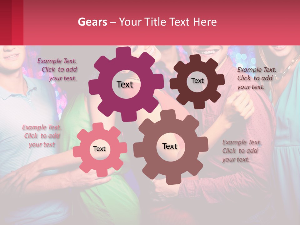 A Group Of People Standing Next To Each Other PowerPoint Template