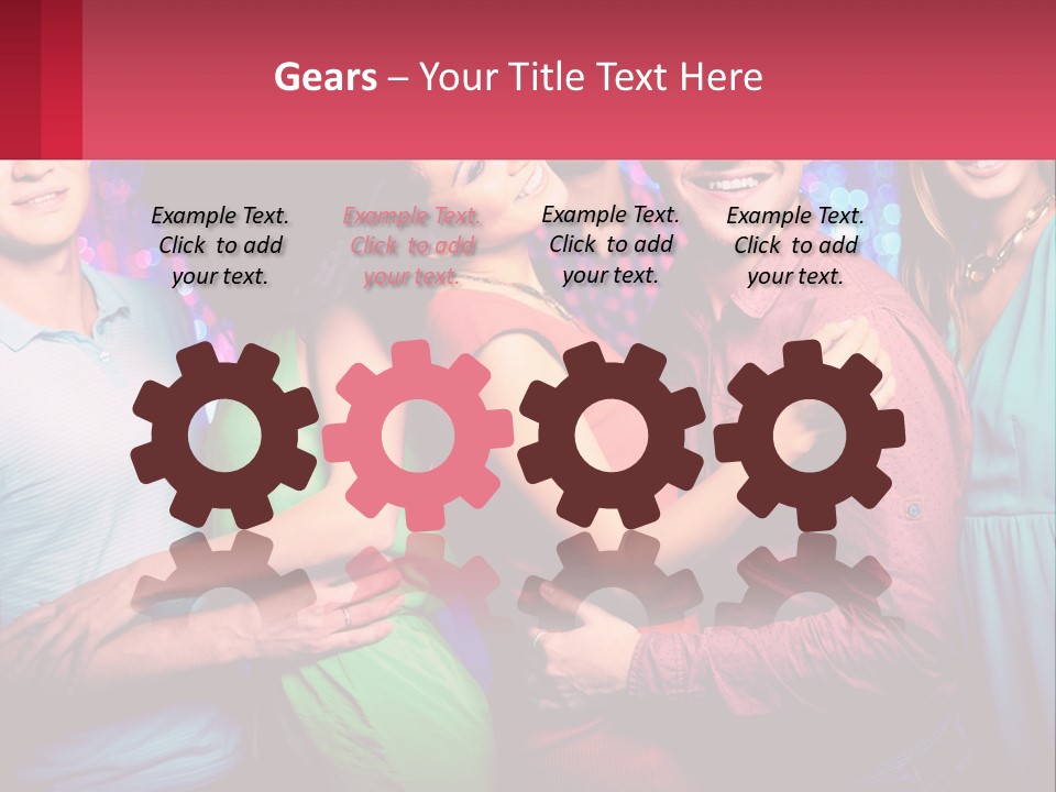 A Group Of People Standing Next To Each Other PowerPoint Template