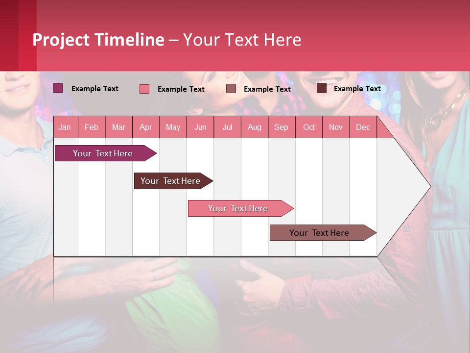 A Group Of People Standing Next To Each Other PowerPoint Template