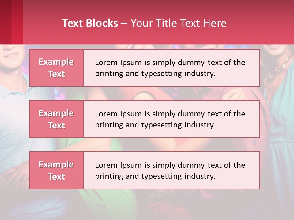 A Group Of People Standing Next To Each Other PowerPoint Template