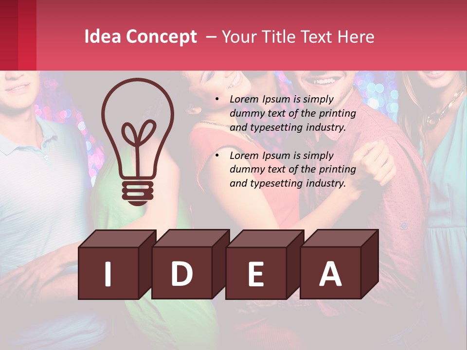 A Group Of People Standing Next To Each Other PowerPoint Template