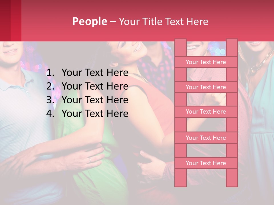 A Group Of People Standing Next To Each Other PowerPoint Template