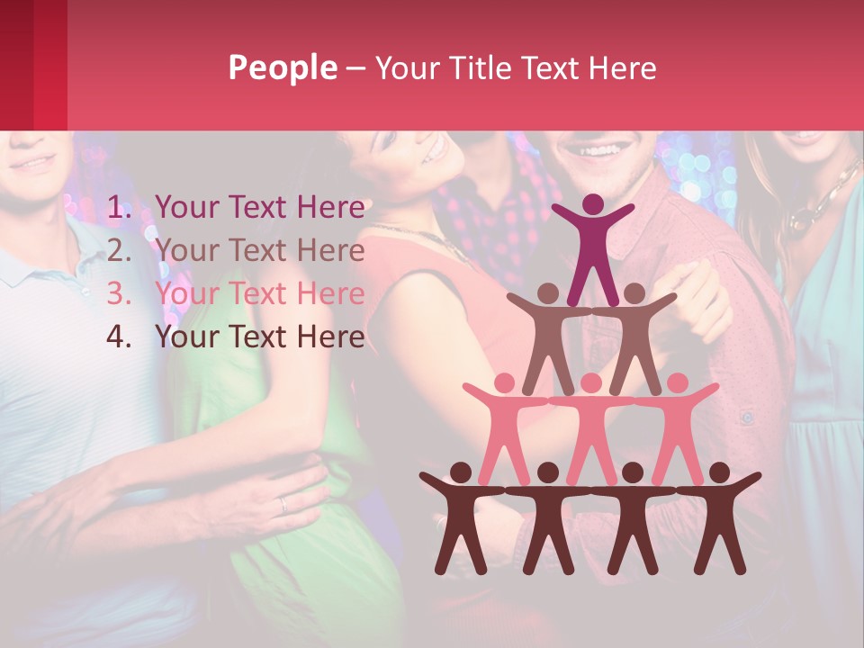 A Group Of People Standing Next To Each Other PowerPoint Template