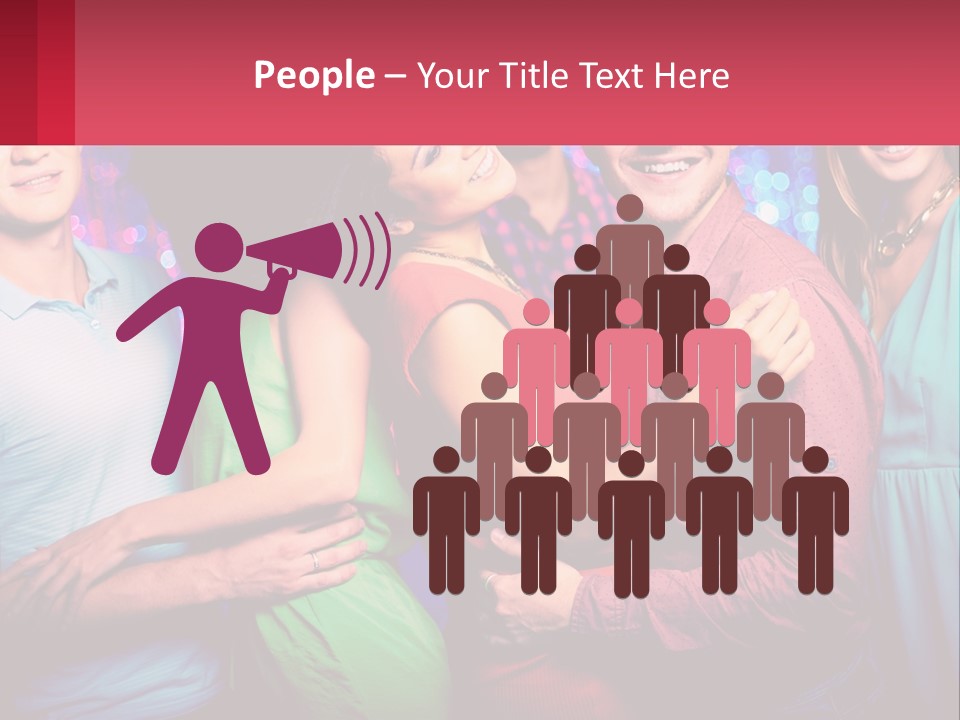 A Group Of People Standing Next To Each Other PowerPoint Template