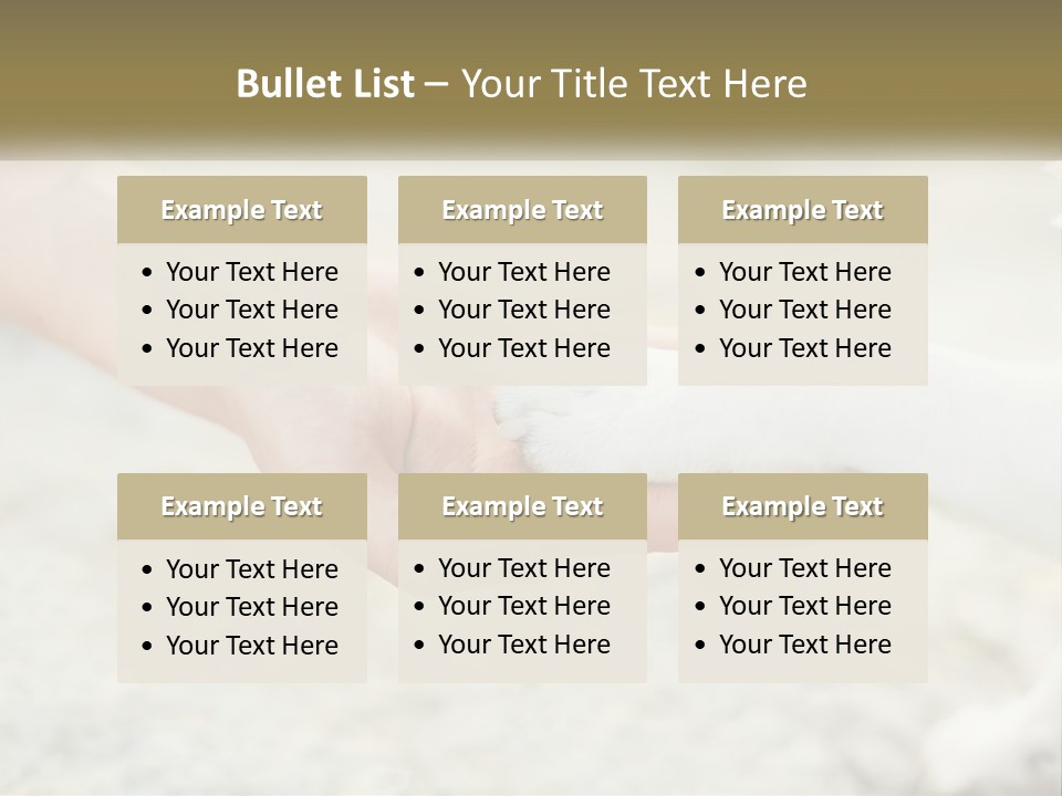 A Person Holding A Dog's Paw In Their Hand PowerPoint Template