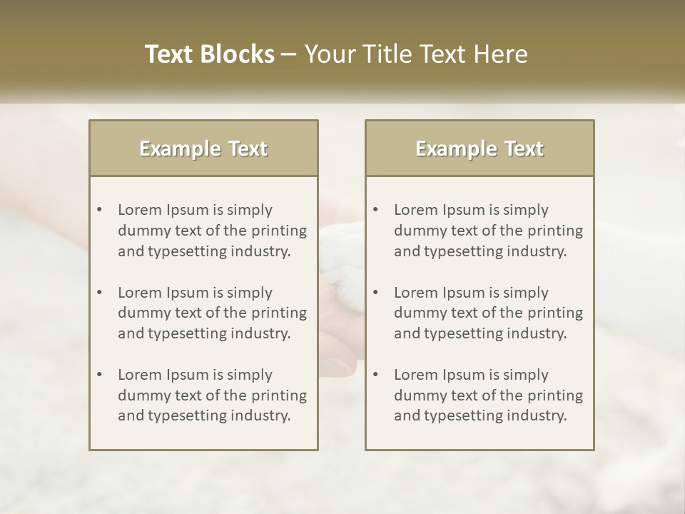 A Person Holding A Dog's Paw In Their Hand PowerPoint Template