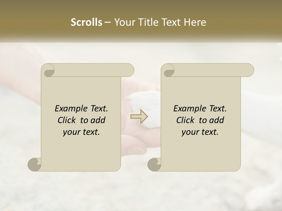 A Person Holding A Dog's Paw In Their Hand PowerPoint Template