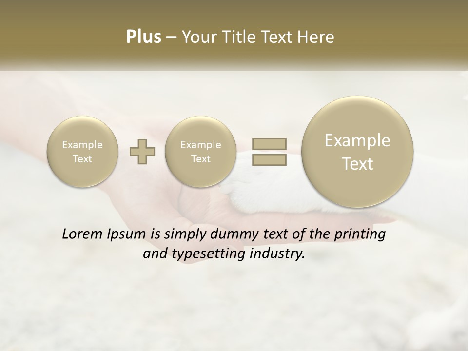 A Person Holding A Dog's Paw In Their Hand PowerPoint Template