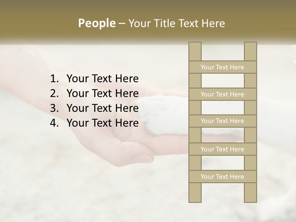 A Person Holding A Dog's Paw In Their Hand PowerPoint Template