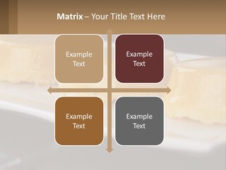 Three Desserts On A White Plate On A Table PowerPoint Template