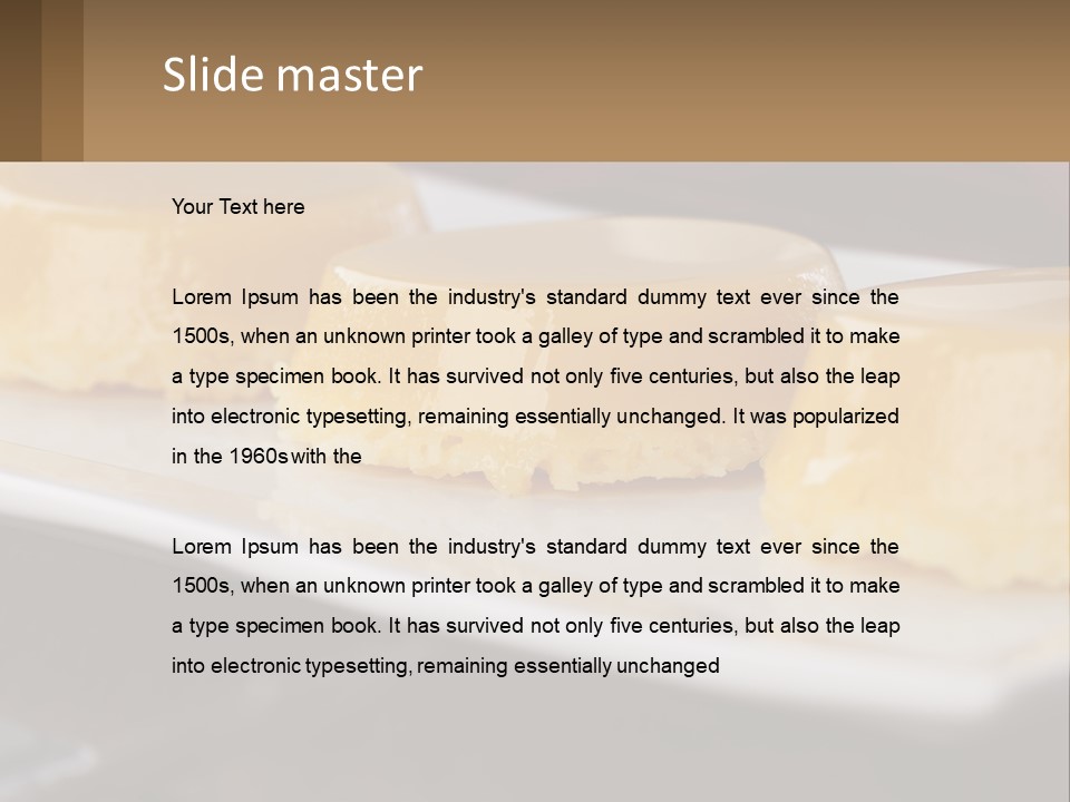 Three Desserts On A White Plate On A Table PowerPoint Template