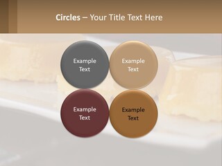 Three Desserts On A White Plate On A Table PowerPoint Template