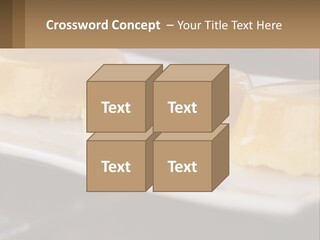 Three Desserts On A White Plate On A Table PowerPoint Template