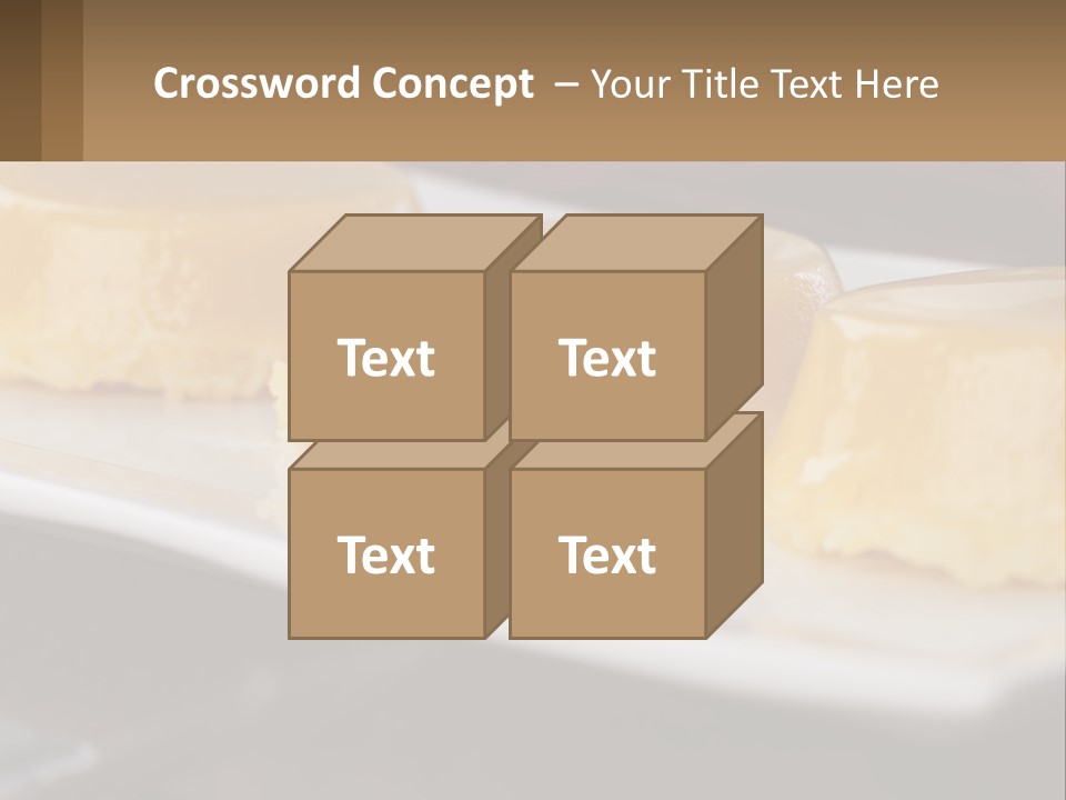 Three Desserts On A White Plate On A Table PowerPoint Template