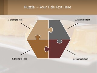 Three Desserts On A White Plate On A Table PowerPoint Template