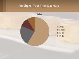 Three Desserts On A White Plate On A Table PowerPoint Template