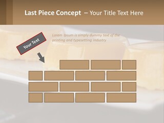 Three Desserts On A White Plate On A Table PowerPoint Template