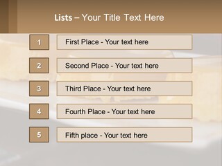 Three Desserts On A White Plate On A Table PowerPoint Template