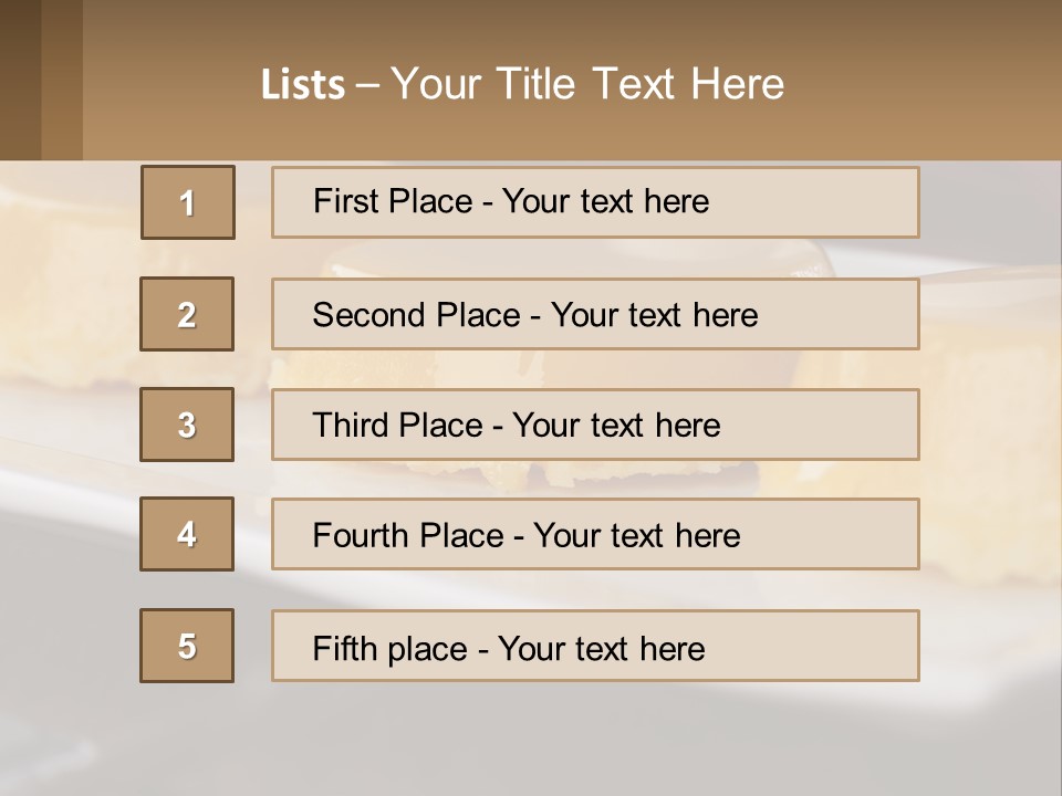 Three Desserts On A White Plate On A Table PowerPoint Template