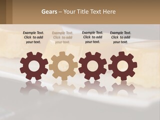 Three Desserts On A White Plate On A Table PowerPoint Template