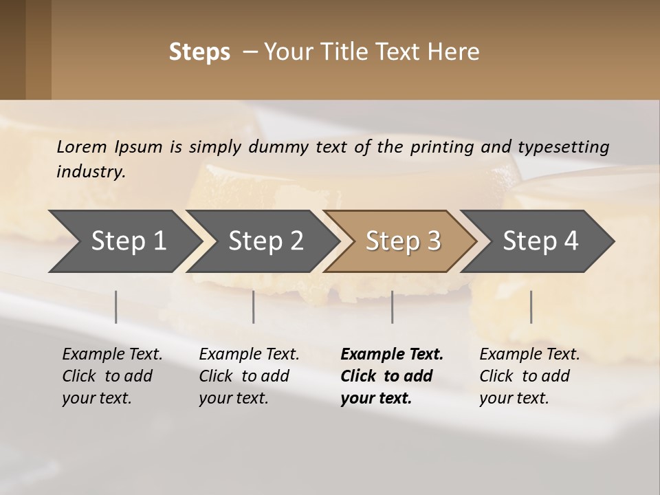 Three Desserts On A White Plate On A Table PowerPoint Template