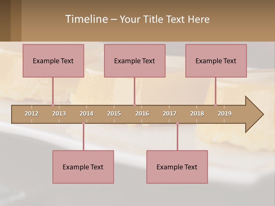 Three Desserts On A White Plate On A Table PowerPoint Template