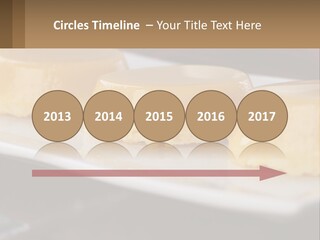 Three Desserts On A White Plate On A Table PowerPoint Template