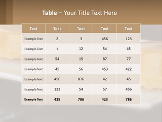 Three Desserts On A White Plate On A Table PowerPoint Template