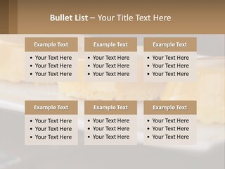 Three Desserts On A White Plate On A Table PowerPoint Template