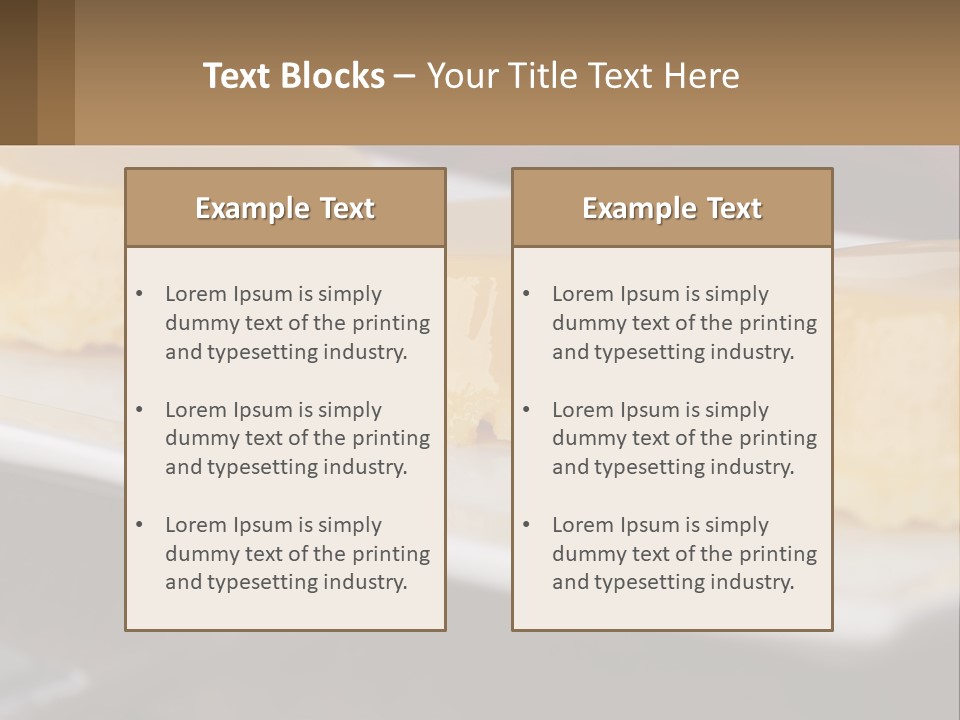 Three Desserts On A White Plate On A Table PowerPoint Template
