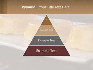 Three Desserts On A White Plate On A Table PowerPoint Template