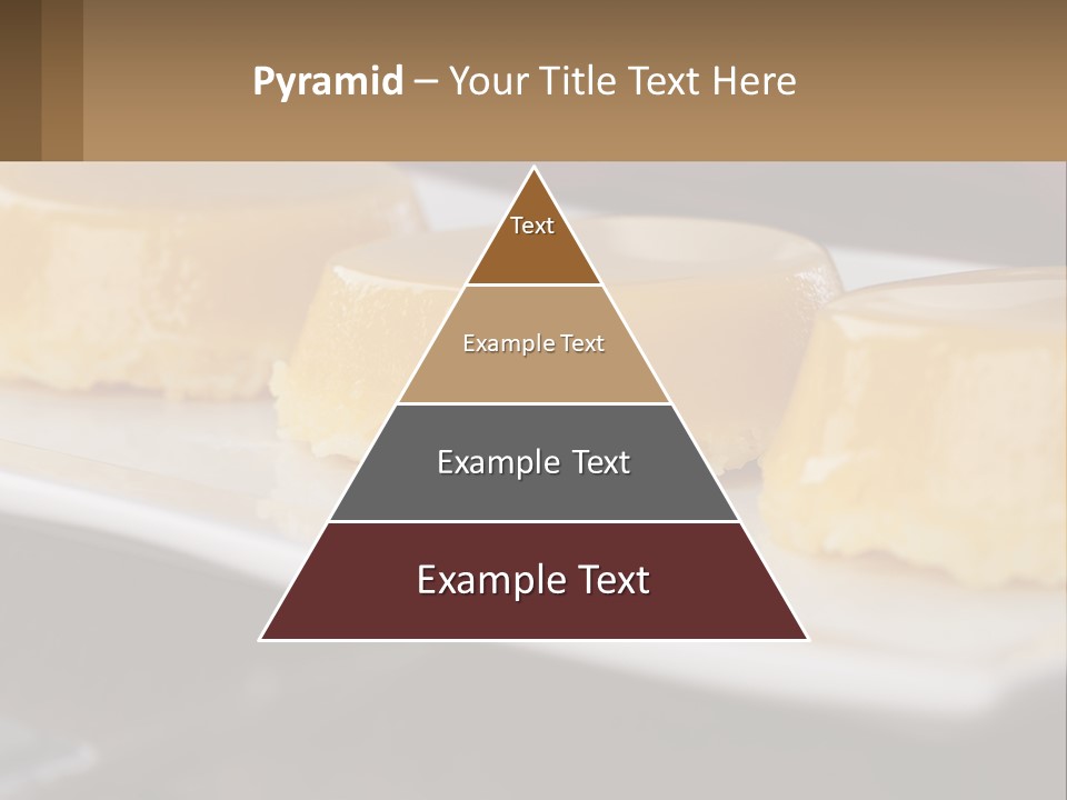 Three Desserts On A White Plate On A Table PowerPoint Template