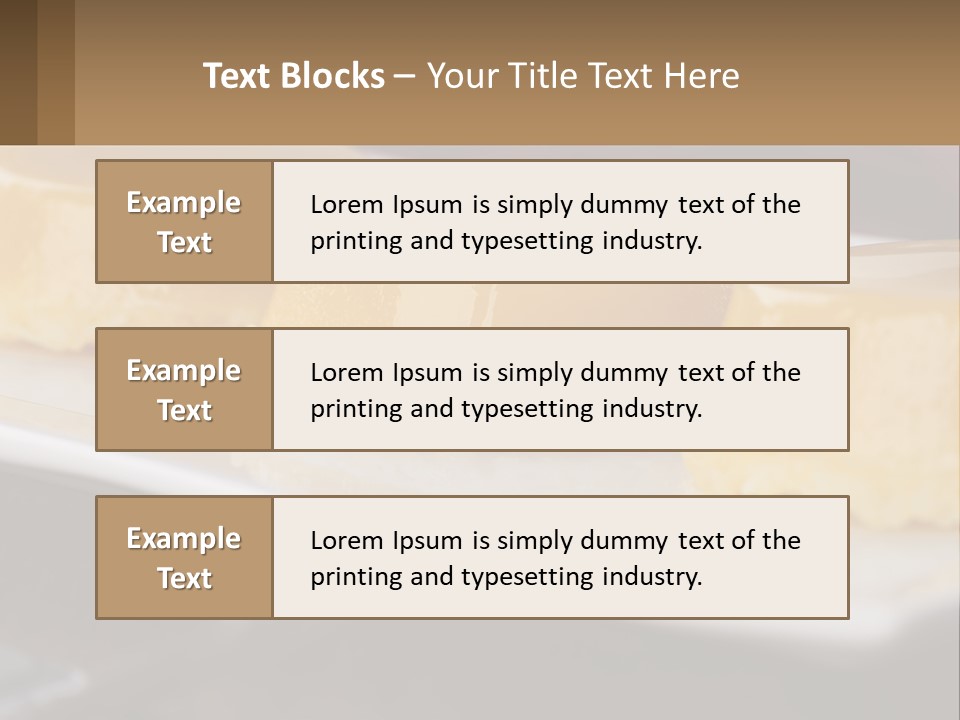 Three Desserts On A White Plate On A Table PowerPoint Template