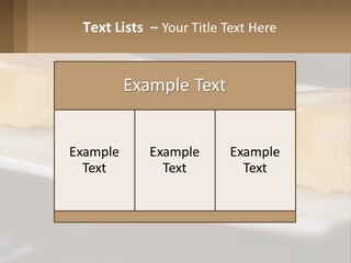 Three Desserts On A White Plate On A Table PowerPoint Template