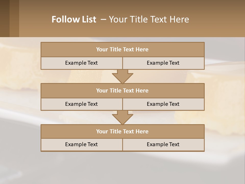 Three Desserts On A White Plate On A Table PowerPoint Template