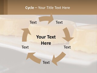 Three Desserts On A White Plate On A Table PowerPoint Template