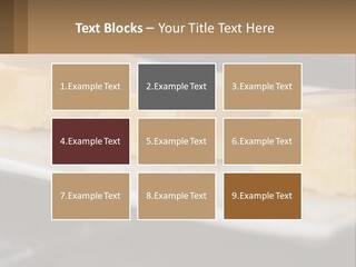 Three Desserts On A White Plate On A Table PowerPoint Template