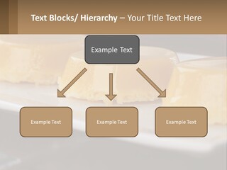 Three Desserts On A White Plate On A Table PowerPoint Template