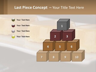 Three Desserts On A White Plate On A Table PowerPoint Template