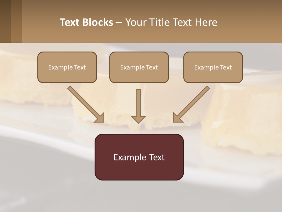 Three Desserts On A White Plate On A Table PowerPoint Template