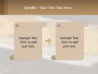 Three Desserts On A White Plate On A Table PowerPoint Template