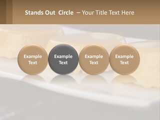 Three Desserts On A White Plate On A Table PowerPoint Template