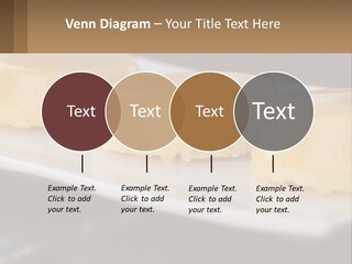 Three Desserts On A White Plate On A Table PowerPoint Template