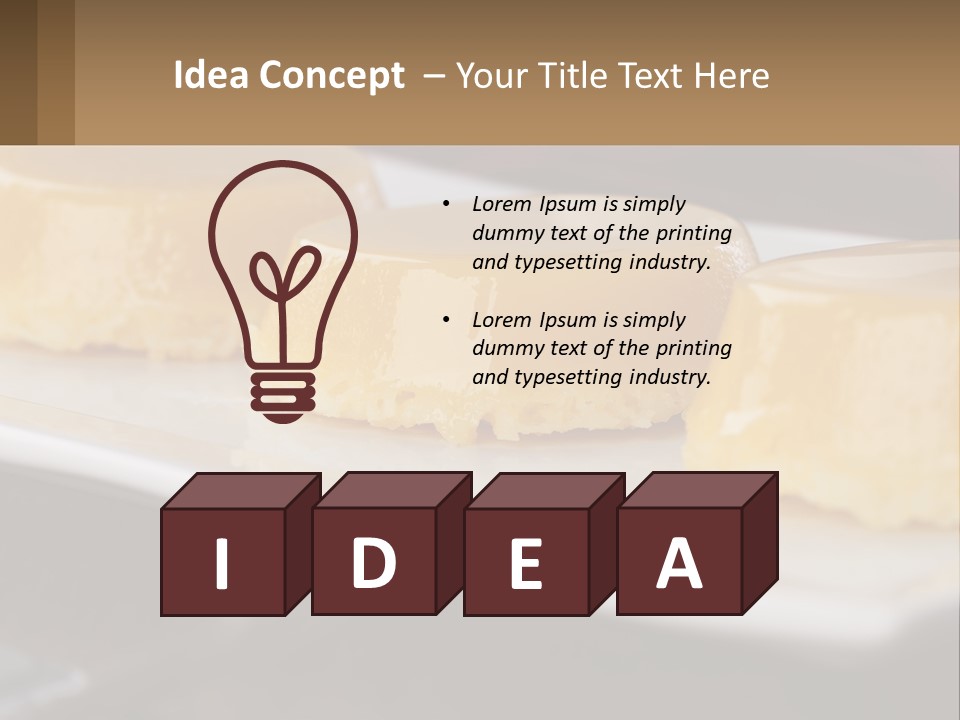 Three Desserts On A White Plate On A Table PowerPoint Template